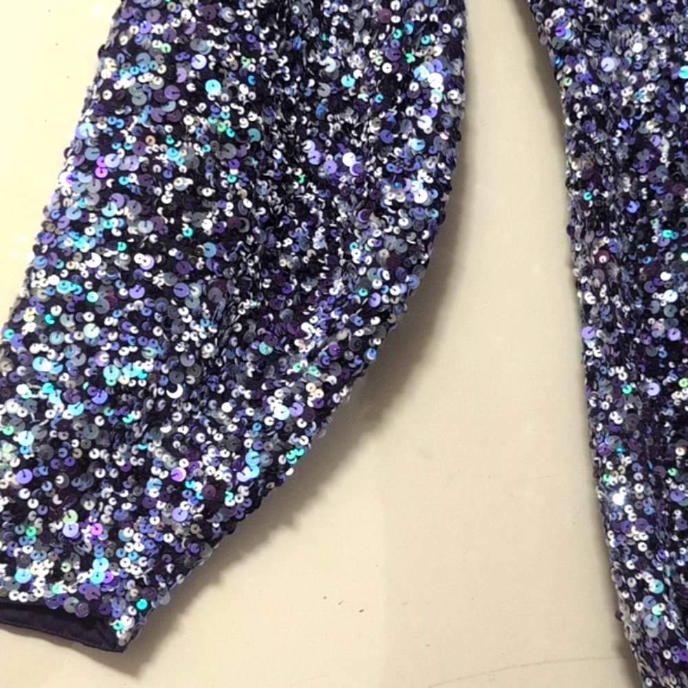 Retrofete Sequin Low Cut Boho Coastal Party Luxury Romper Size xs - Picture 5 of 8